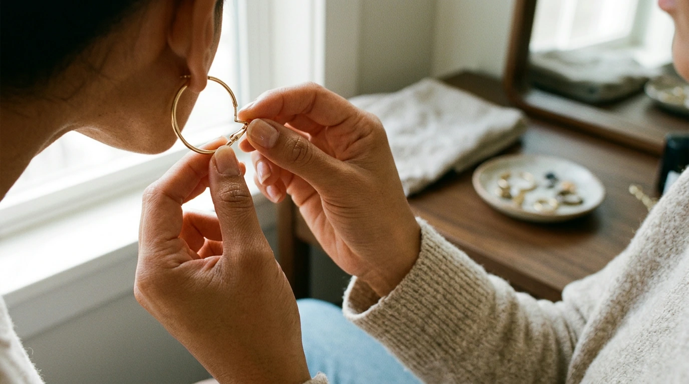 Latch Hoop Earrings: Close, Align, and Secure Them